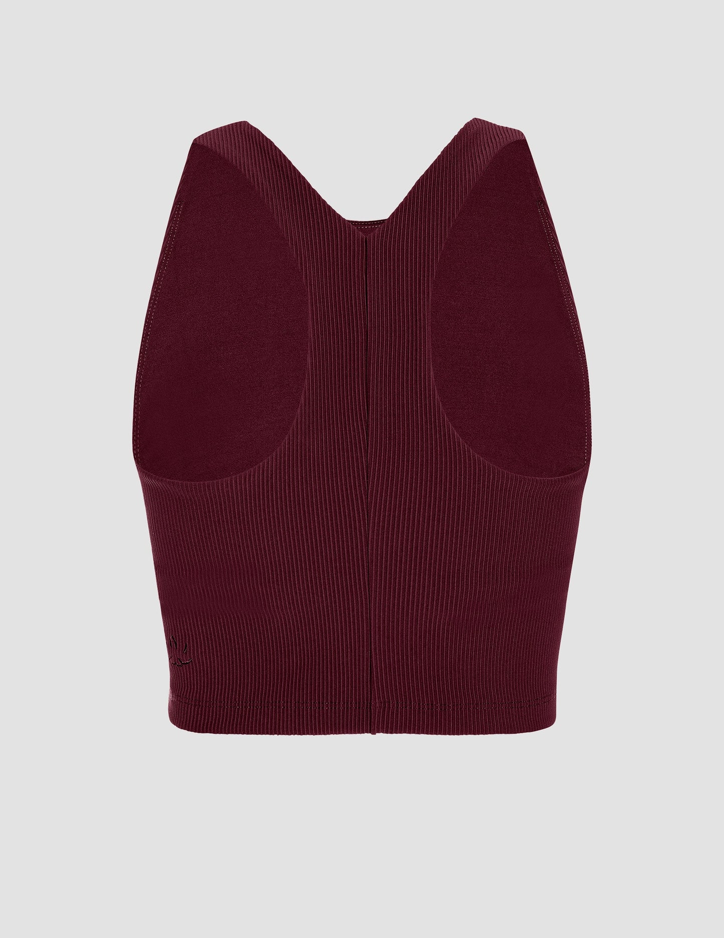 Beyond Yoga Refocus Ribbed Cropped Tank: High-Neck, Built-in Bra, Soft Compression