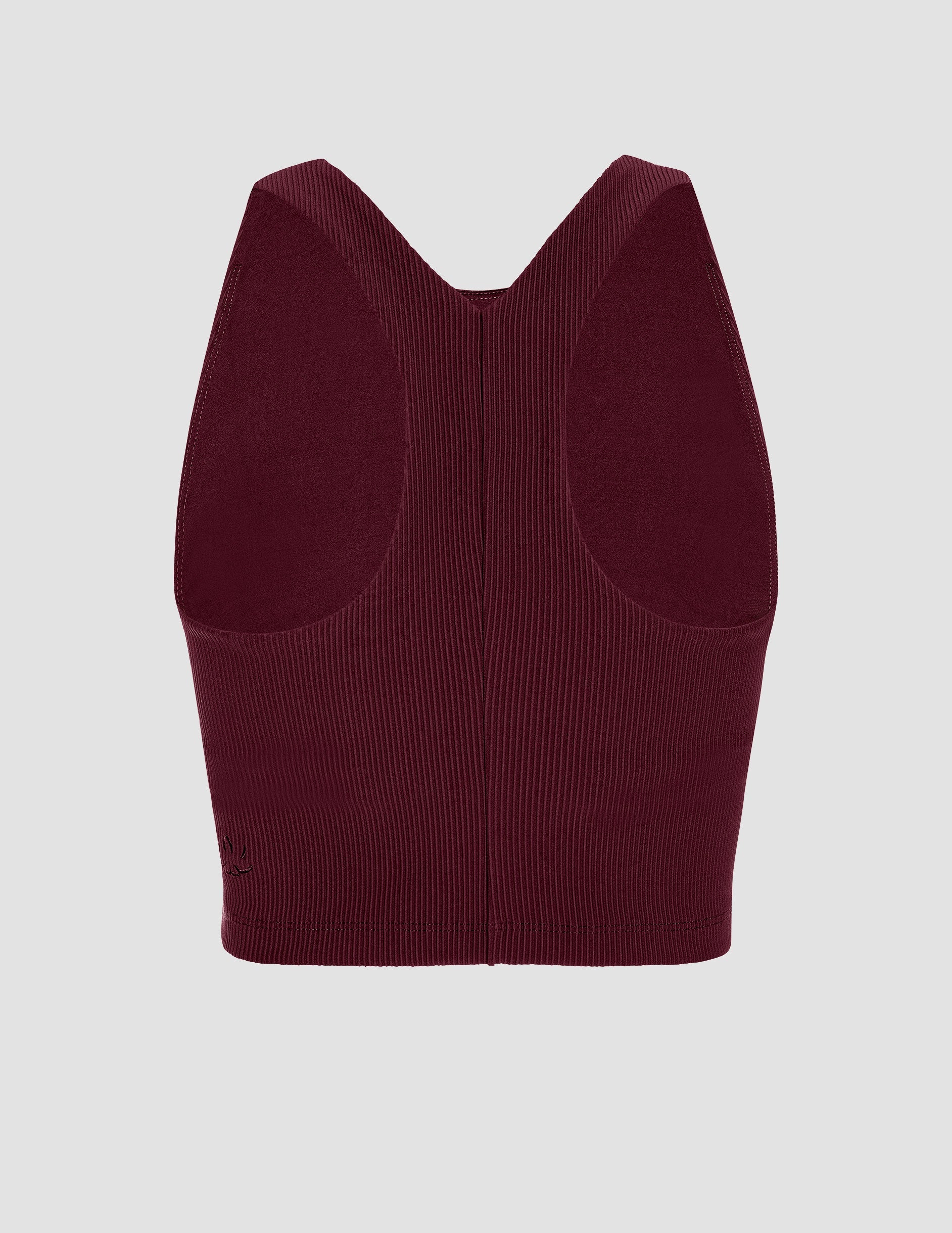 Beyond Yoga Refocus Ribbed Cropped Tank: High-Neck, Built-in Bra, Soft Compression