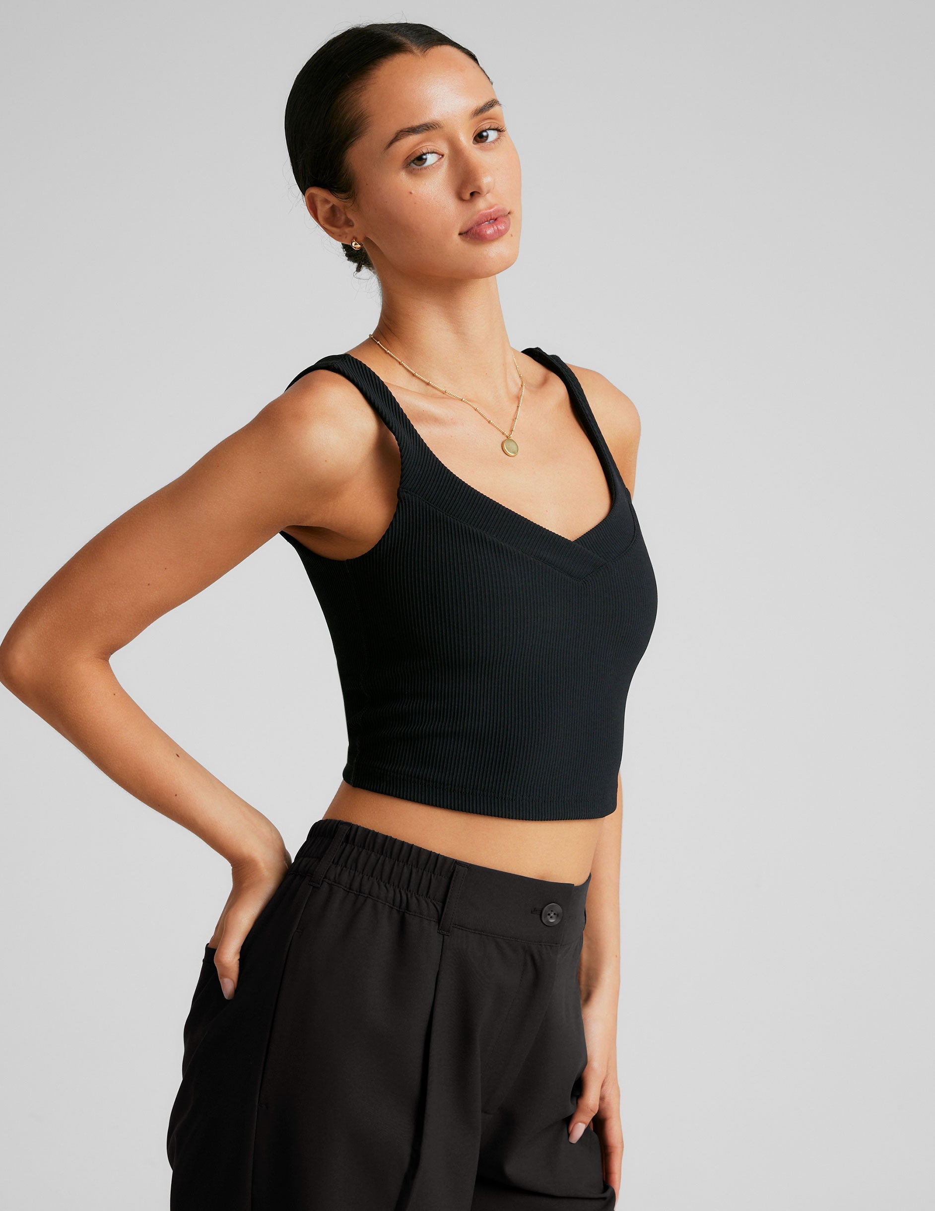 Beyond Yoga Impulse Ribbed Cropped Tank Top for Active Lifestyles