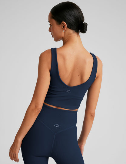 Beyond Yoga Impulse Ribbed Cropped Tank Top with Shelf Bra