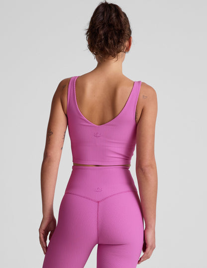 Beyond Yoga Impulse Ribbed Cropped Tank: V-Neck, Shelf Bra, Ultimate Comfort