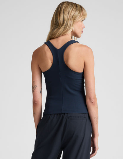 Beyond Yoga Refocus Ribbed High-Neck Racerback Tank Top for Active Living