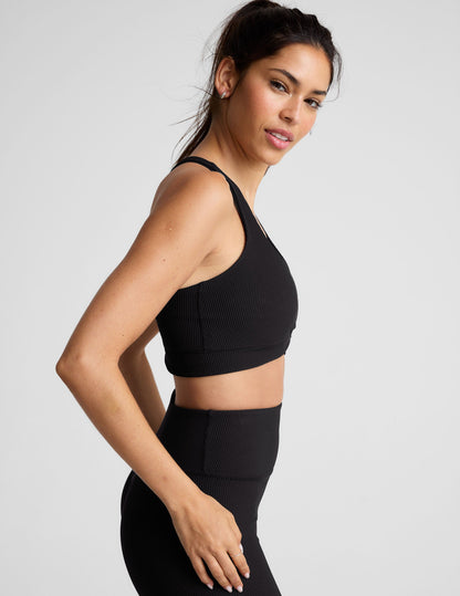 Women's Ribbed Racerback Active Bra - Medium Support, Comfortable Everyday Wear