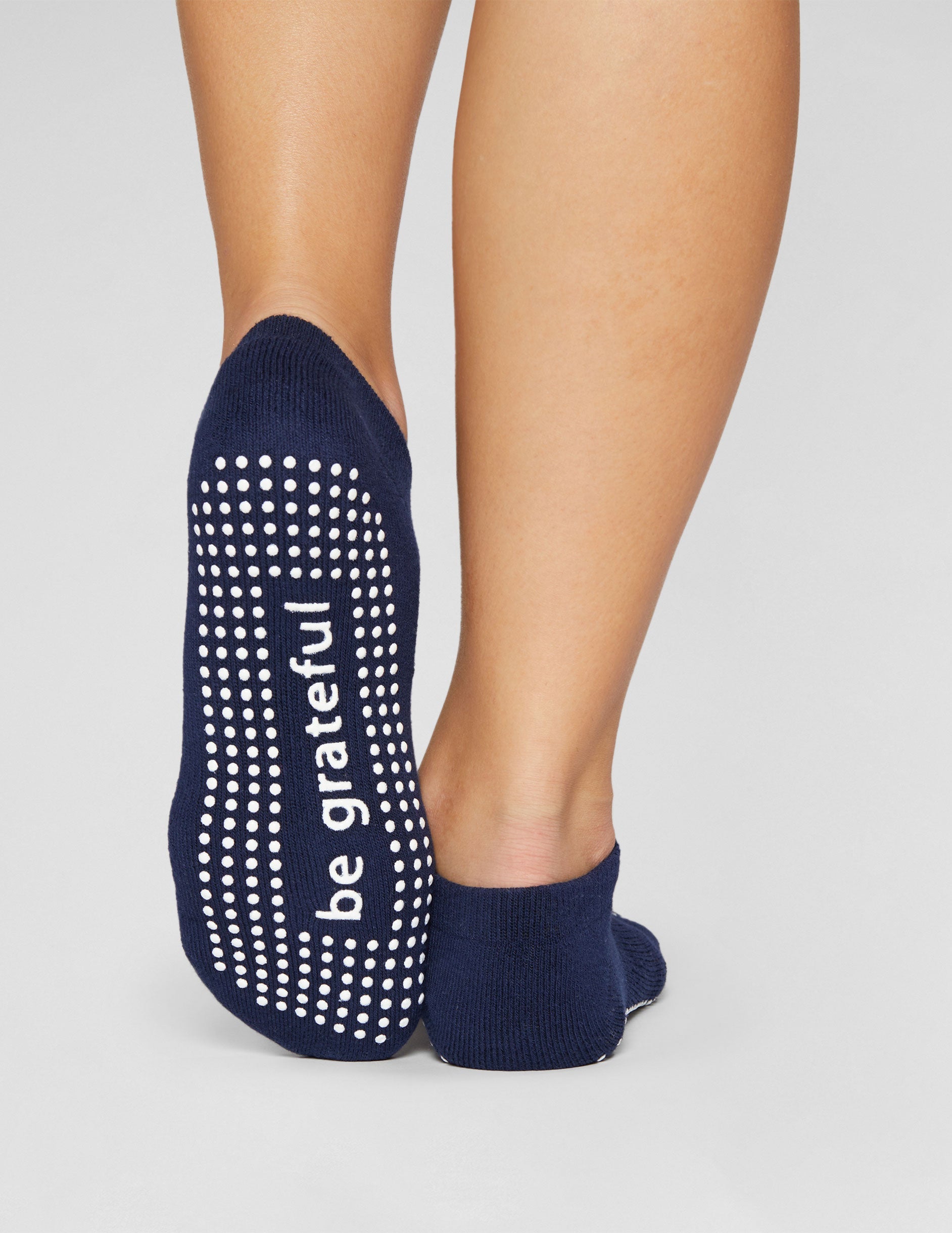 Sticky Be Grateful Non-Slip Grip Socks for Yoga Pilates Comfort