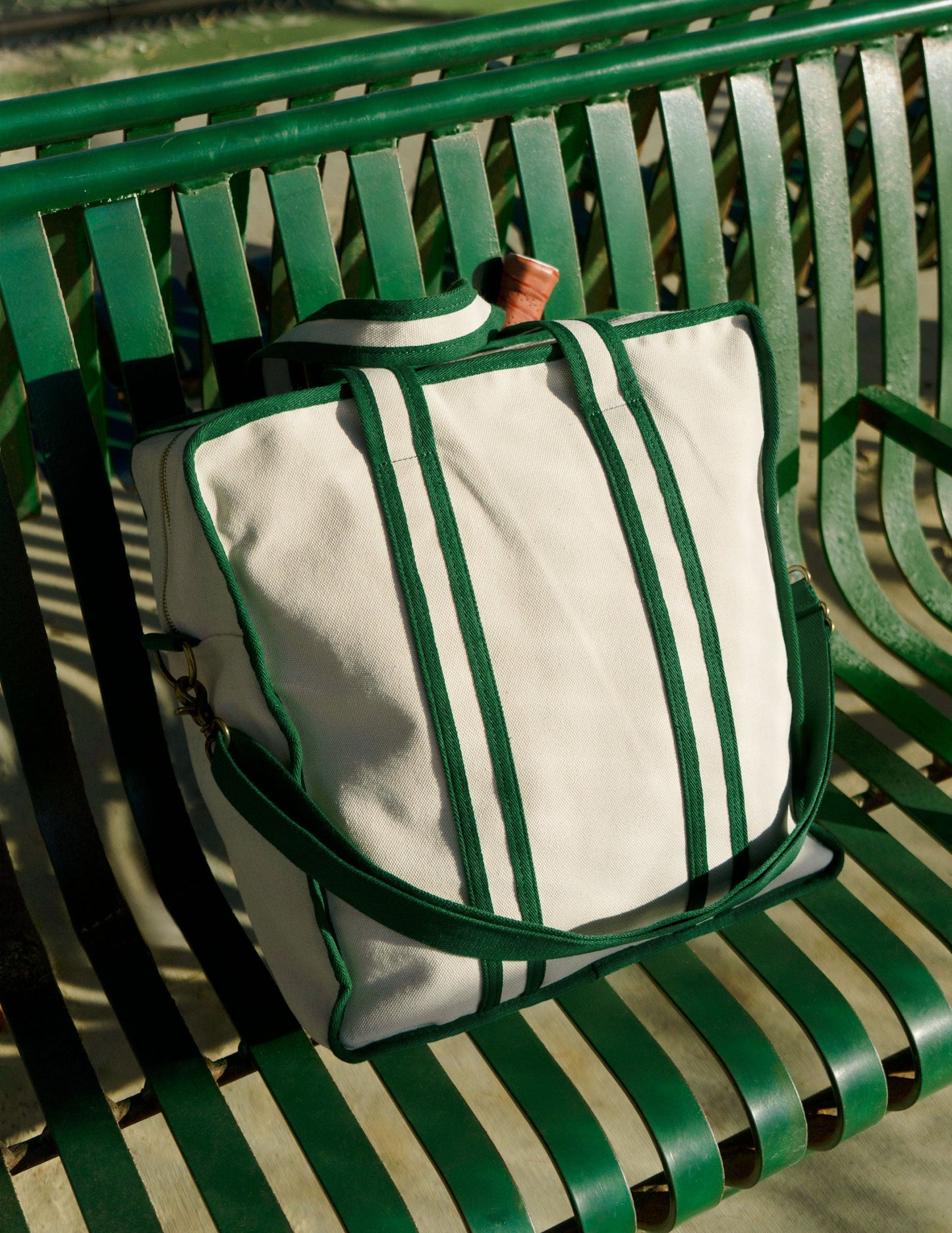 Retro Canvas Pickleball Tote Bag with Paddle Holder: Stylish Durable Court Carryall