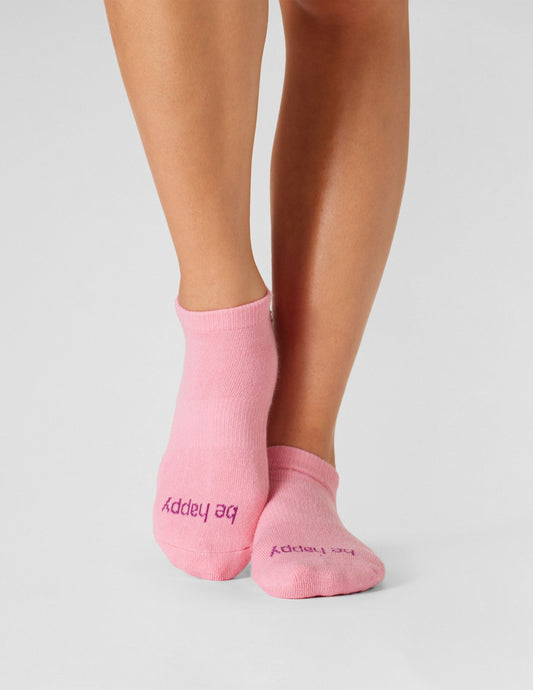 Sticky Be Happy Non-Slip Yoga Pilates Grip Socks Flamingo Acai