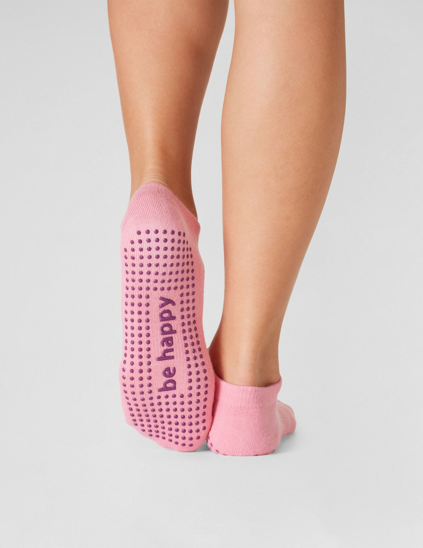 Sticky Be Happy Non-Slip Yoga Pilates Grip Socks Flamingo Acai