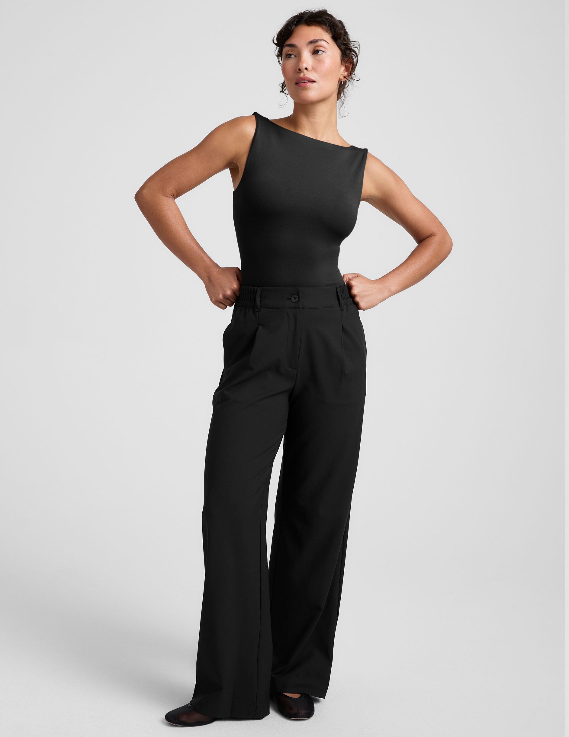 Beyond Yoga Eclipse Open Back Tank Top: Built-in Bra, High-Waist Length, Comfort Fit