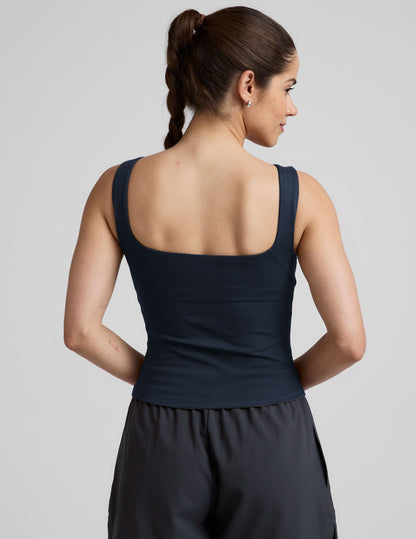 Eclipse Open Back Tank Top with Built-in Bra for Women