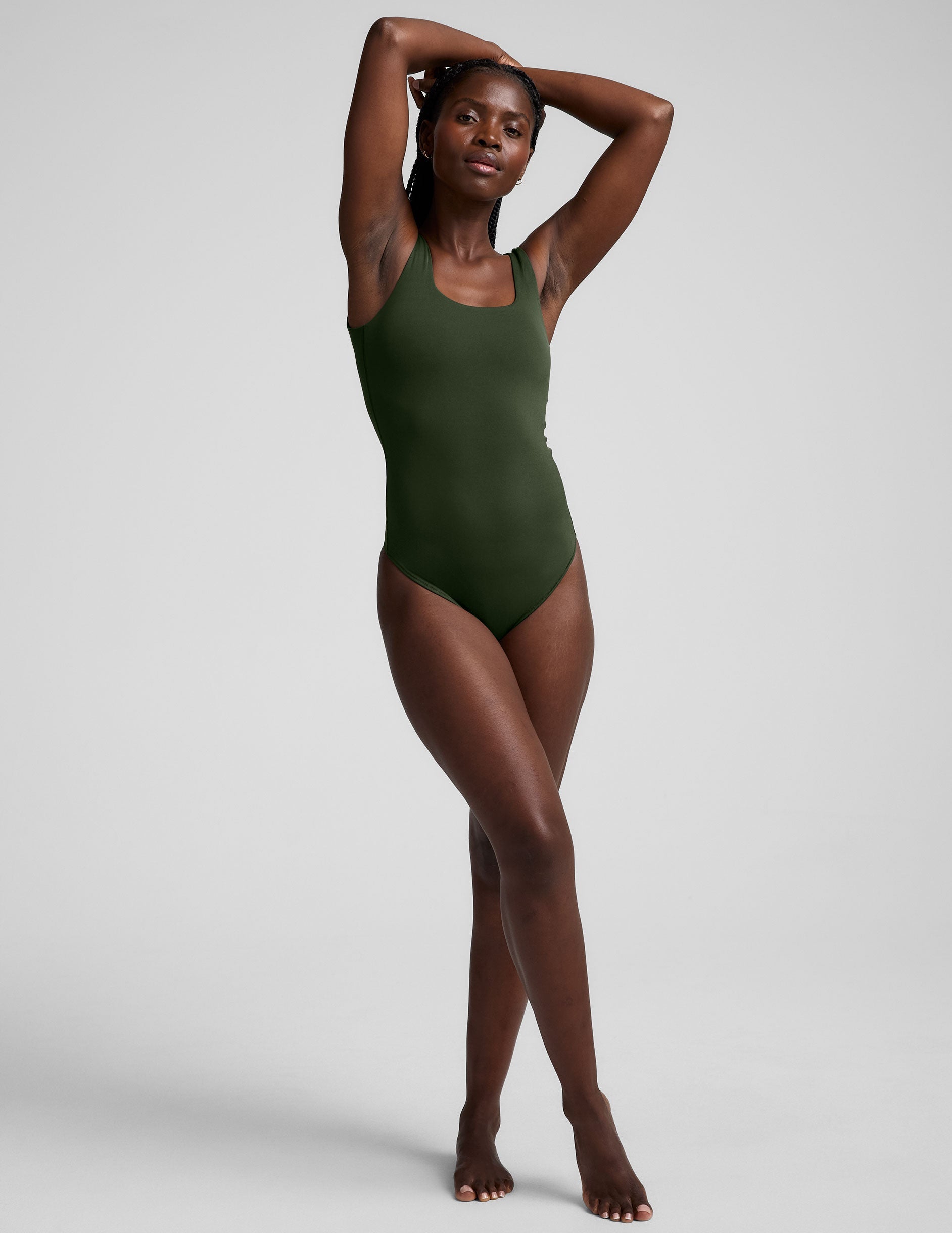 Women's Double-Layered Square Neckline Tank Bodysuit for Ultimate Comfort