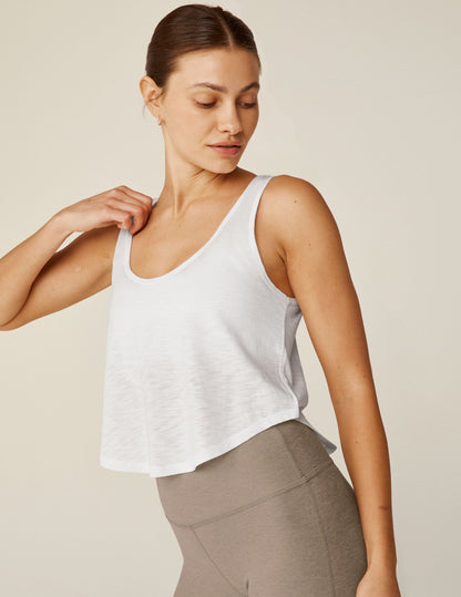Comfortable Scoop Neck Slub Jersey Tank Top for Everyday Wear