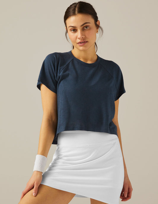 Women's Signature High-Low Cropped Tee: Soft, Comfortable, Short Sleeve Activewear Shirt