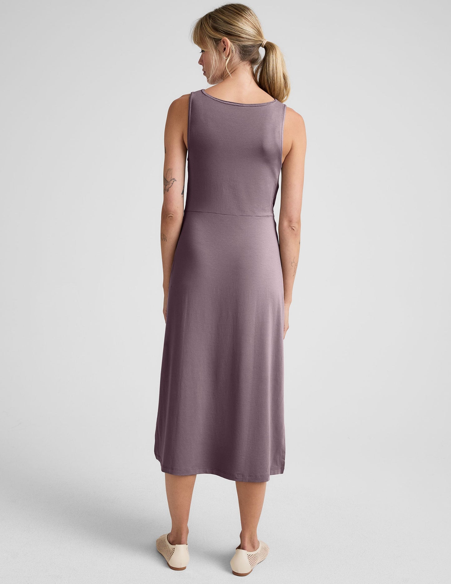 Chic Woodland Rotation Side Twist Midi Dress for Women's Everyday Style