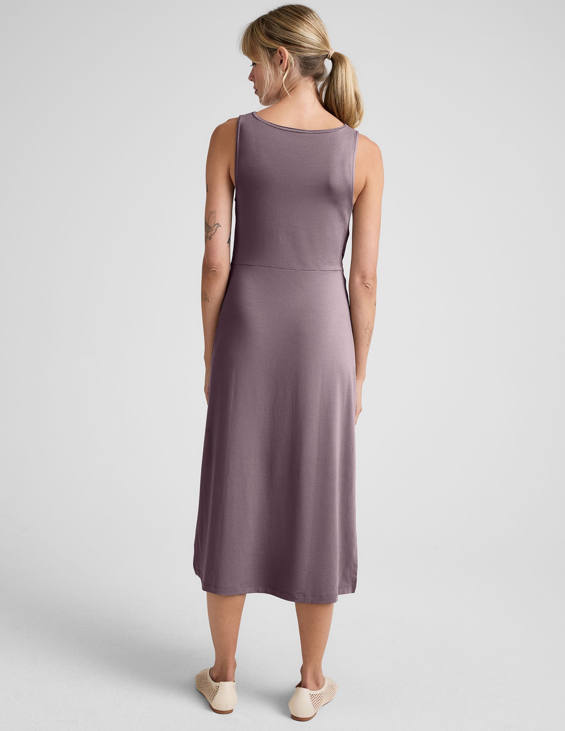 Chic Woodland Rotation Side Twist Midi Dress for Women's Everyday Style