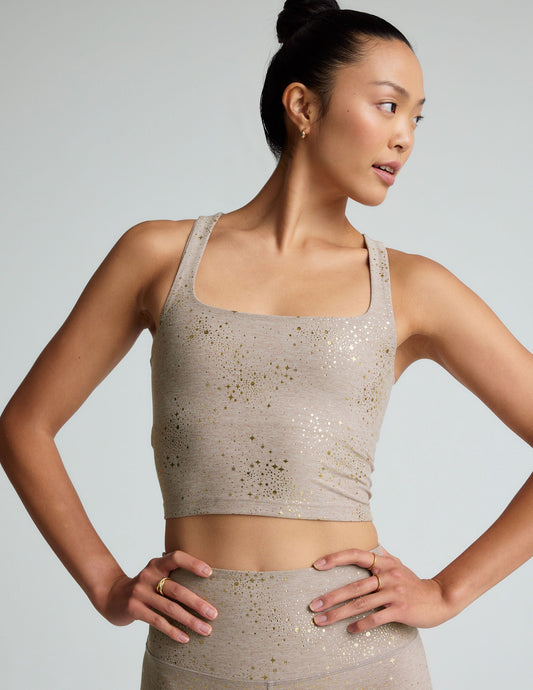 Chai Lucky Stars SoftShine Square Neck Cropped Tank for Women