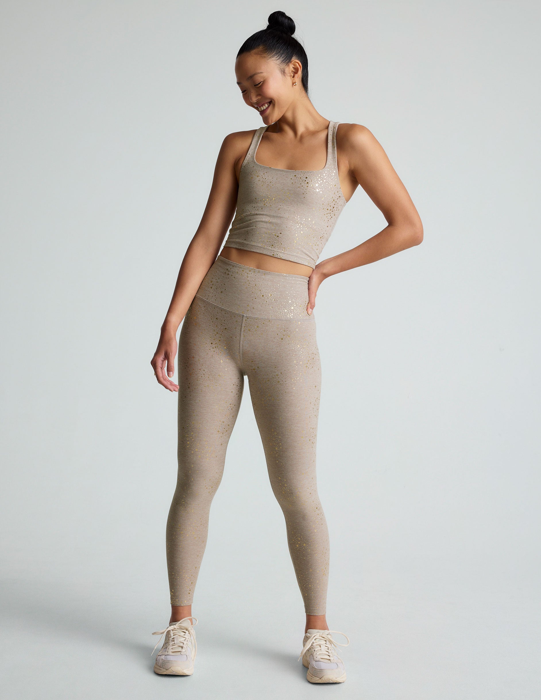 Chai Lucky Stars SoftShine Square Neck Cropped Tank for Women
