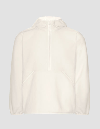 Women's Cozy Fleece Half-Zip Pullover Jacket with Hood and Kangaroo Pocket