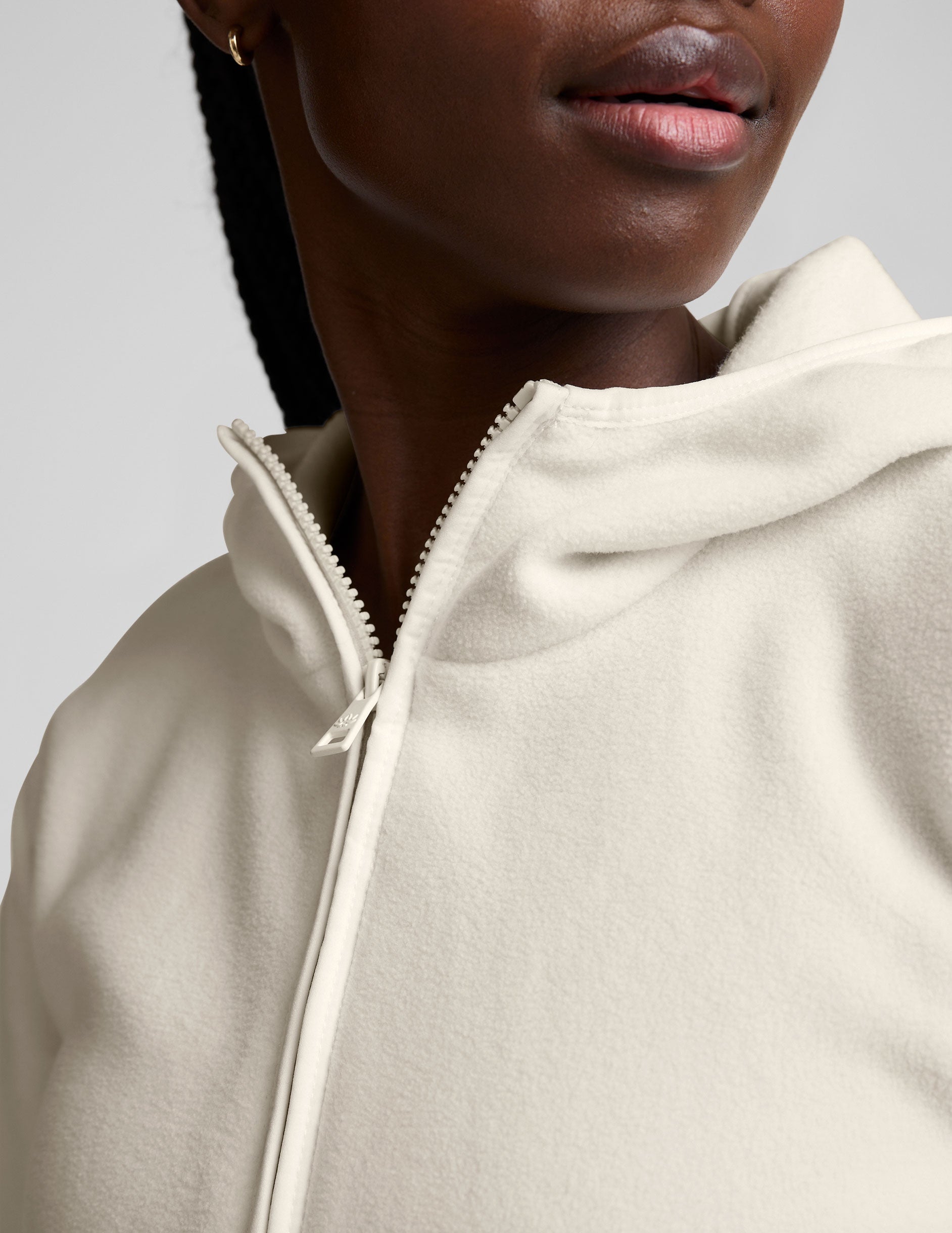 Women's Cozy Fleece Half-Zip Pullover Jacket with Hood and Kangaroo Pocket