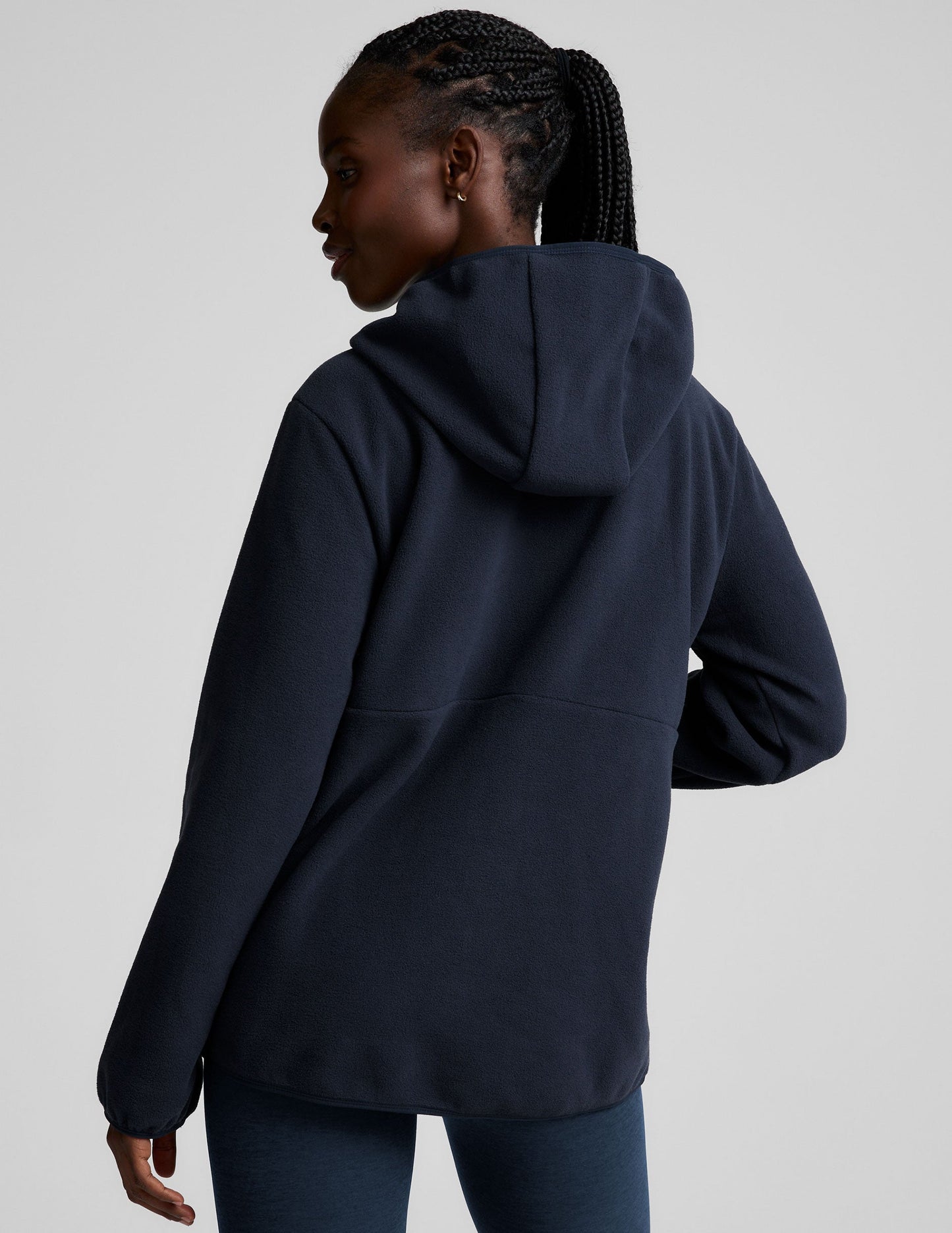 Explorer Cozy Fleece Half-Zip Pullover Jacket: Hooded Comfort with Kangaroo Pocket