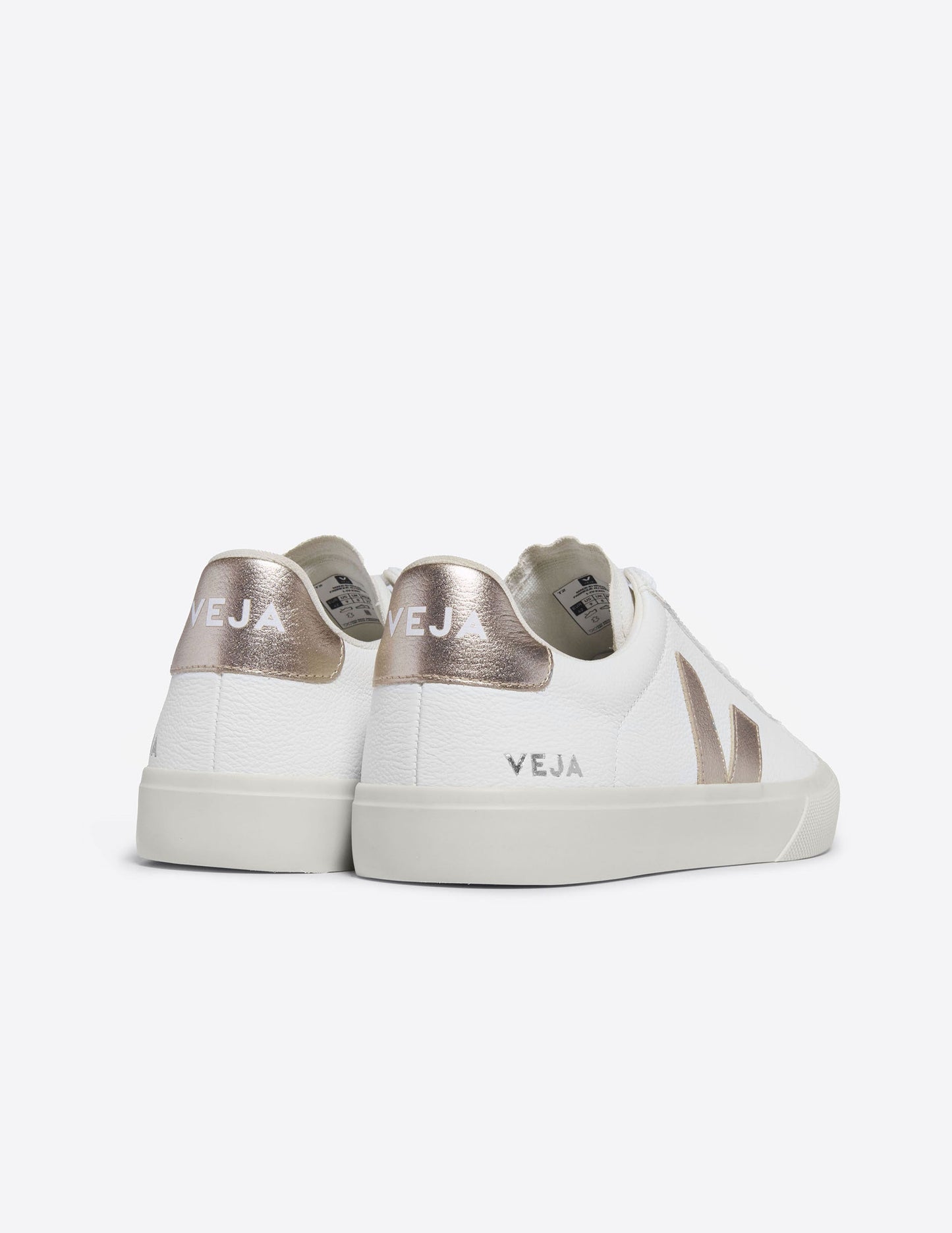 VEJA Campo White Platine Sneakers: Eco-Friendly ChromeFree Leather, Stylish Comfort Shoes