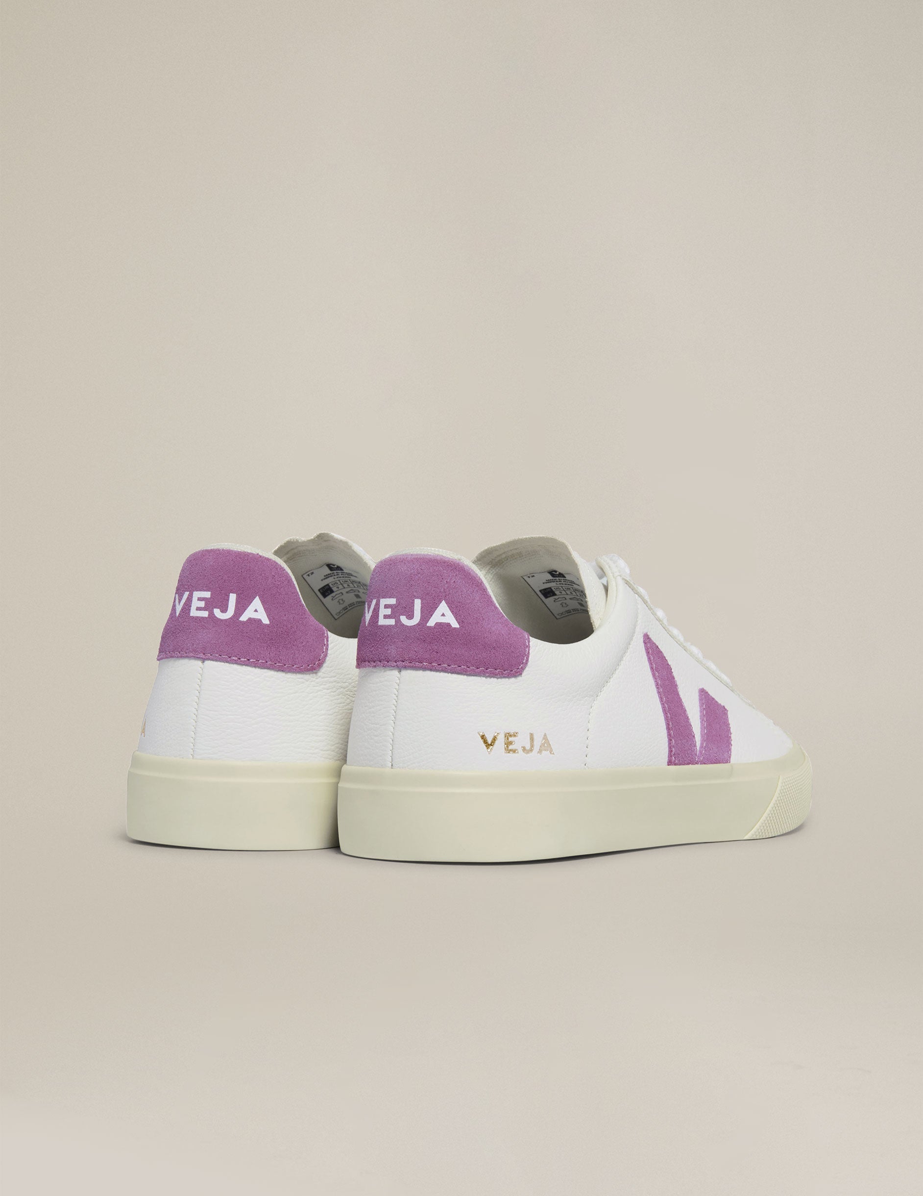 VEJA Campo ChromeFree Leather Sneakers: Eco-Friendly, Comfortable, Stylish, White Mulberry Accent