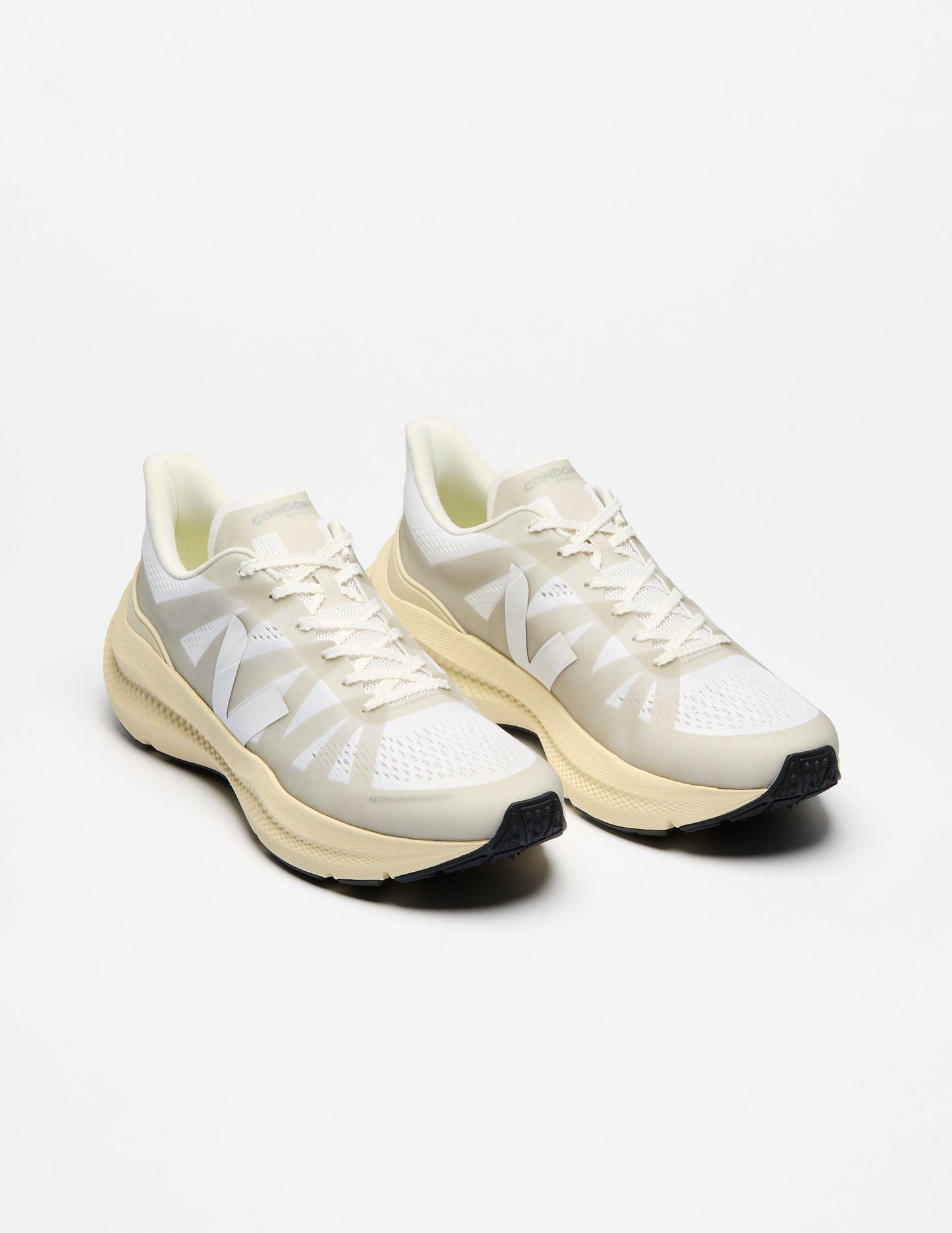 VEJA Condor 3 Full White Running Shoes - Responsive Stability, Breathable Comfort