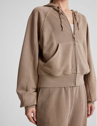 Soft Terry Cali Zip-Up Hoodie: Cozy Comfort, Kangaroo Pockets, High-Hip