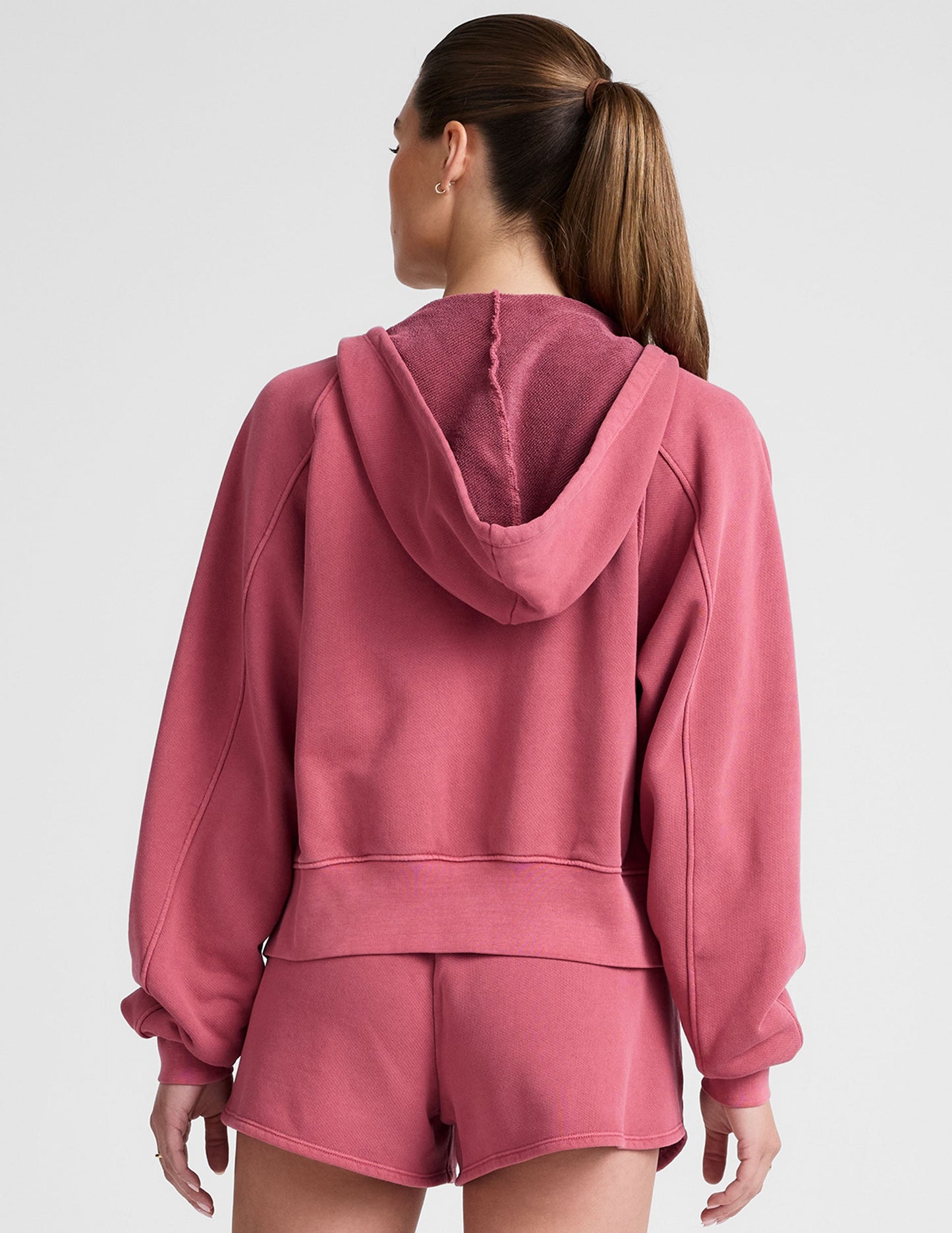 Soft Terry Garment-Dyed Zip-Up Hoodie with Kangaroo Pockets and Drawcords