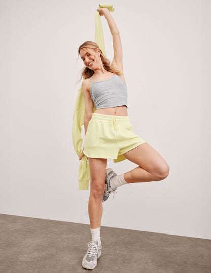 Women's Soft Terry Cali Shorts: Elastic Waist, Pockets, Drawcord, Relaxed Fit