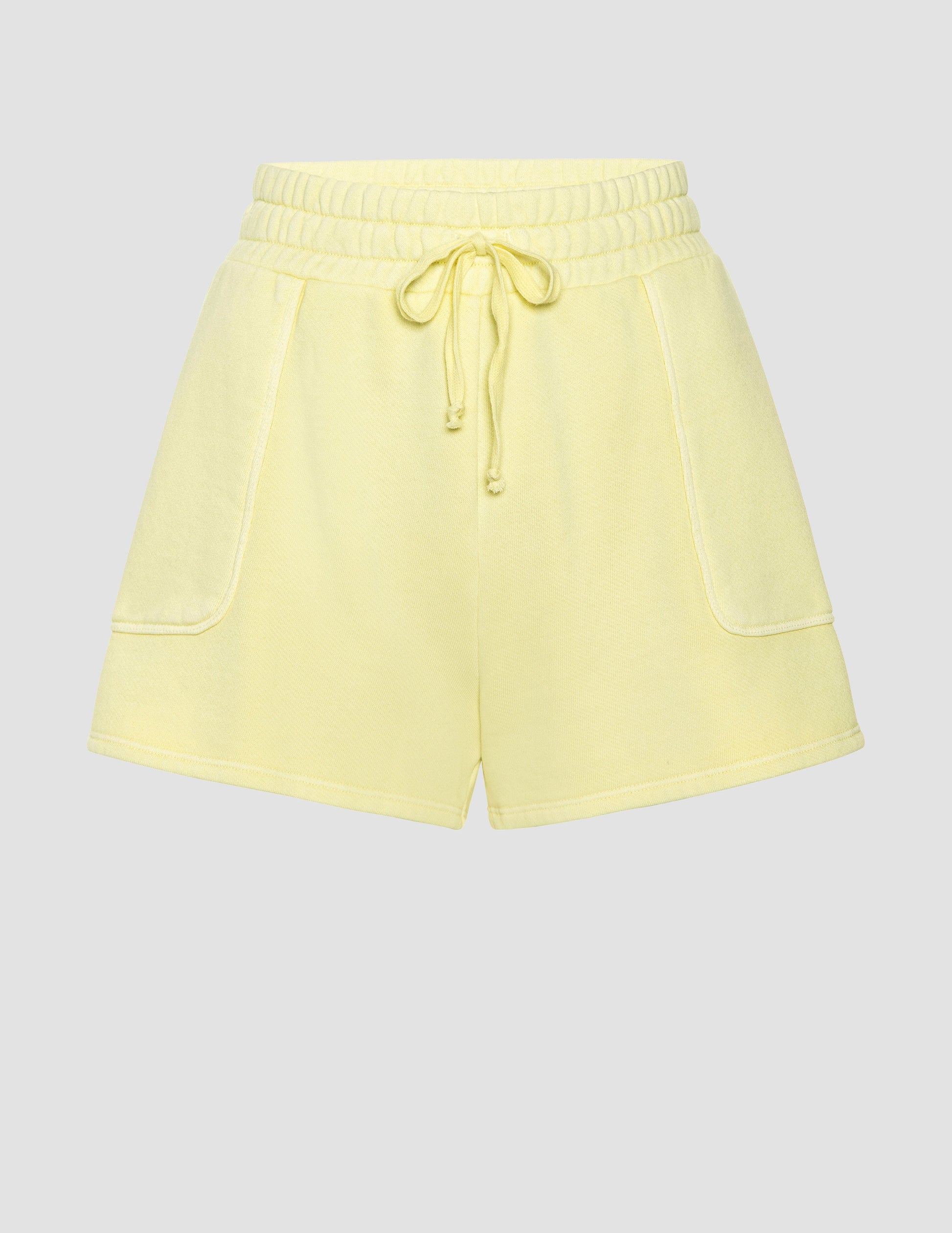 Women's Soft Terry Cali Shorts: Elastic Waist, Pockets, Drawcord, Relaxed Fit