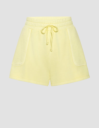 Women's Soft Terry Cali Shorts: Elastic Waist, Pockets, Drawcord, Relaxed Fit