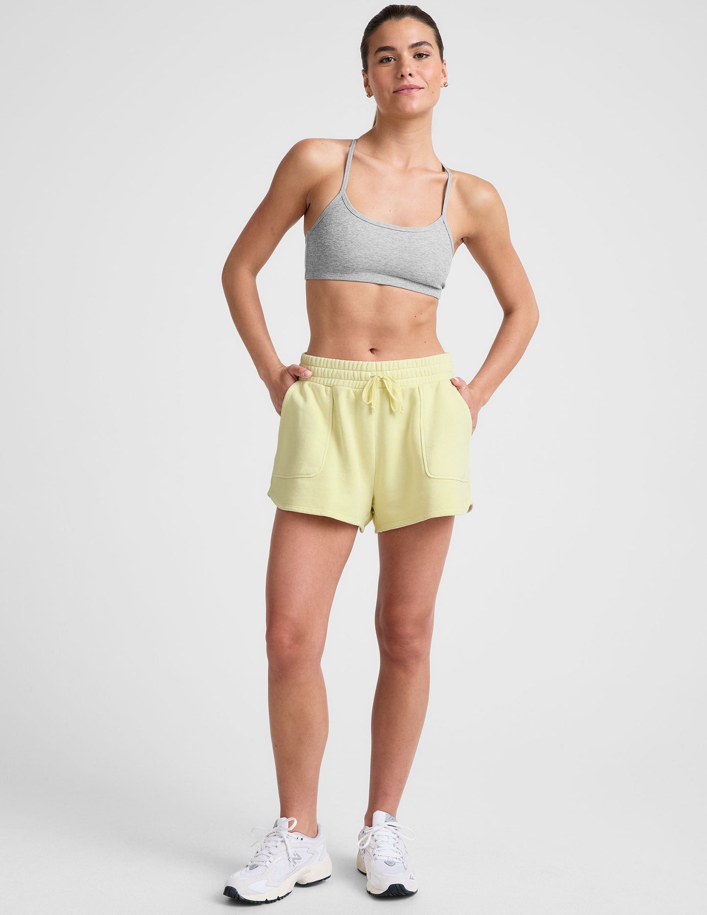 Women's Soft Terry Cali Shorts: Elastic Waist, Pockets, Drawcord, Relaxed Fit