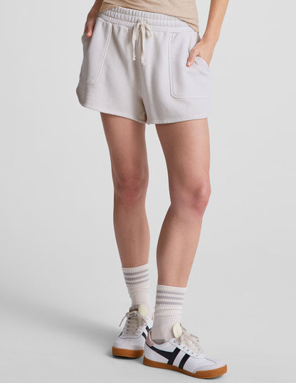 Cozy Cotton Terry Relaxed Fit Cali Shorts with Handy Patch Pockets
