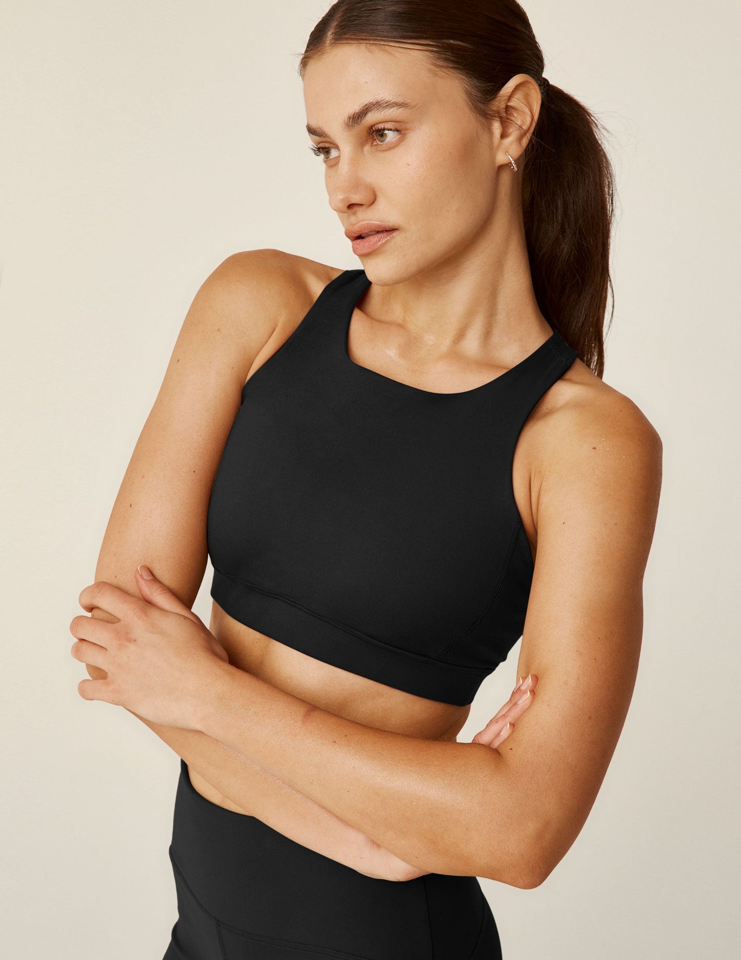 Beyond Yoga POWERBEYOND High-Neck Racerback Sports Bra: Ultimate Support & Comfort
