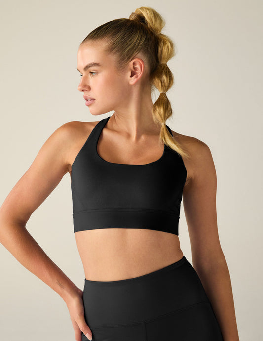 Ultimate Support Power Mesh Crossover Back Sports Bra for Women