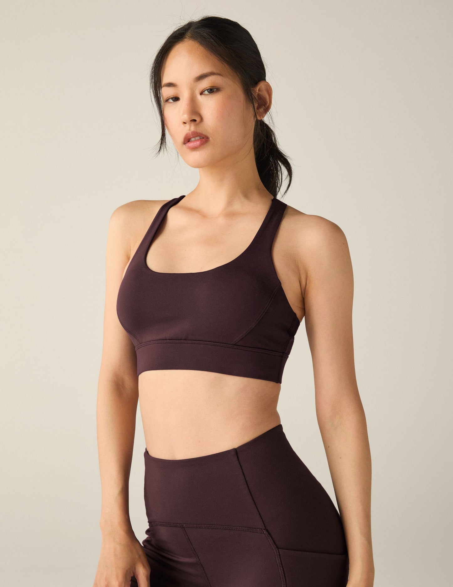 POWERBEYOND™ Upsurge Bra: High Support, Scoop Neck, Cross Back, Removable Pads