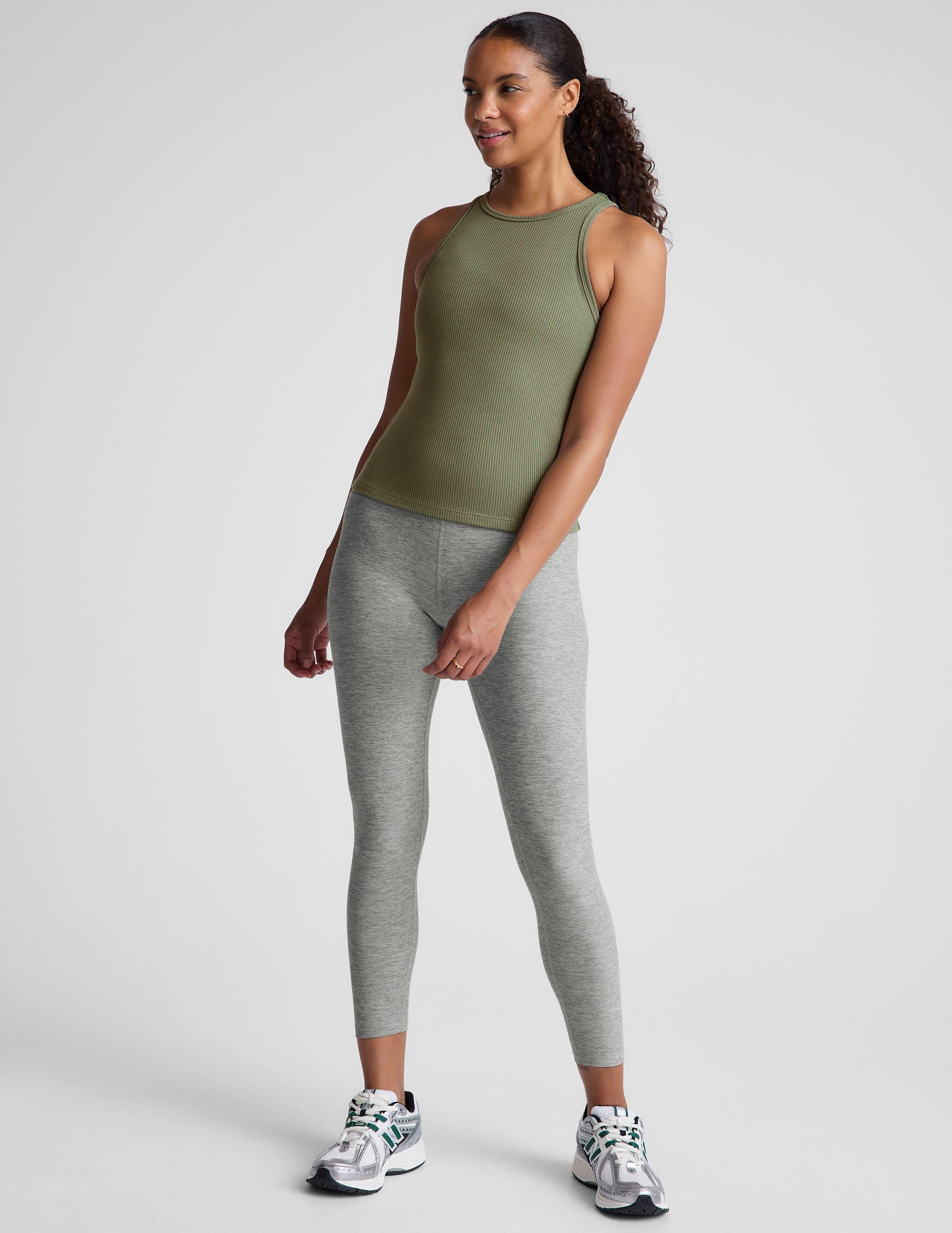 Ribbed Slim Fit Crew Neck Tank Top - Versatile, Essential, Flattering Design