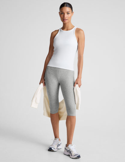 Elevated Essential Ribbed High Neck Tank: Slim Fit, Versatile Everyday Comfort