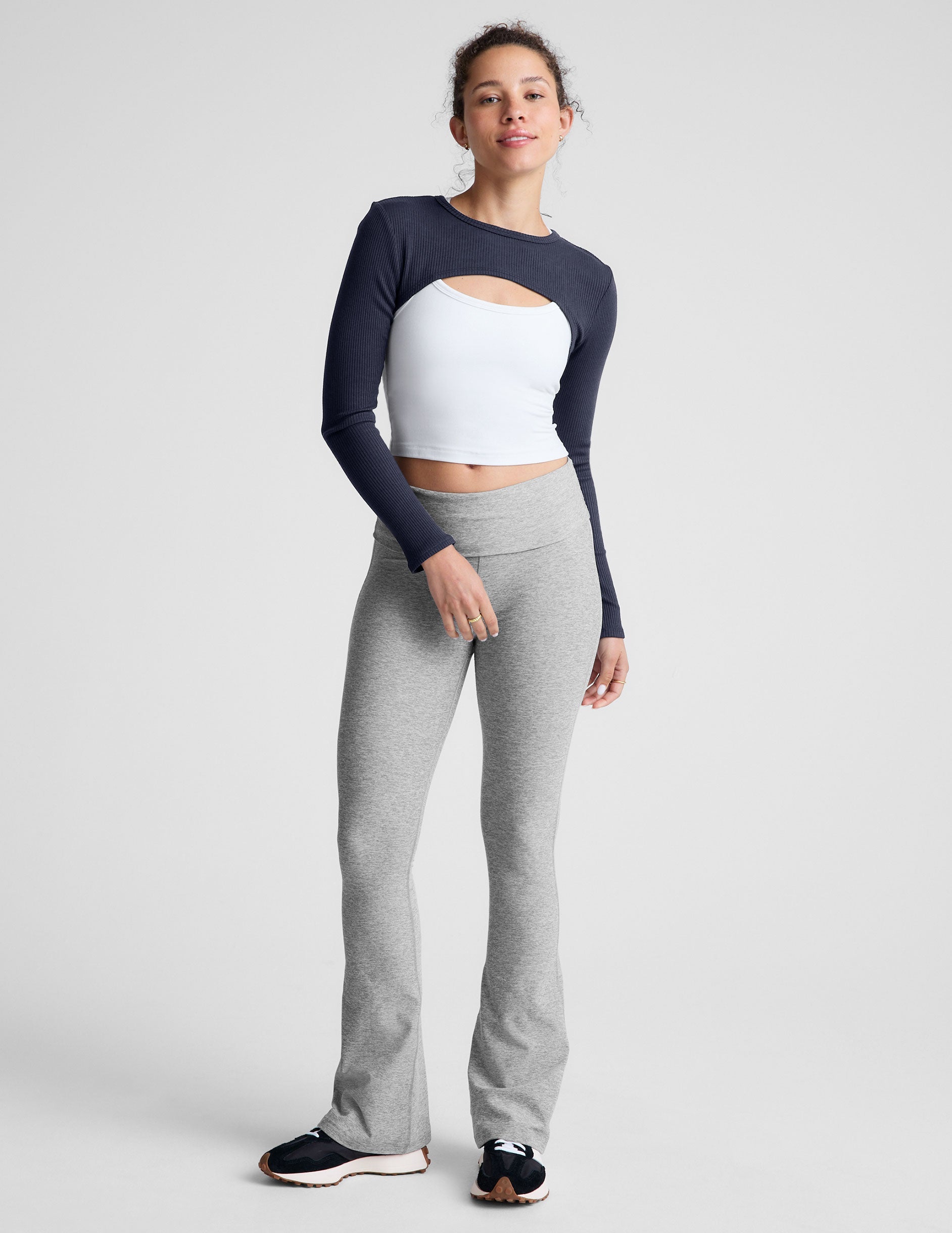 Beyond Yoga Ribbed Long Sleeve Shrug Top - Versatile Layering Accent
