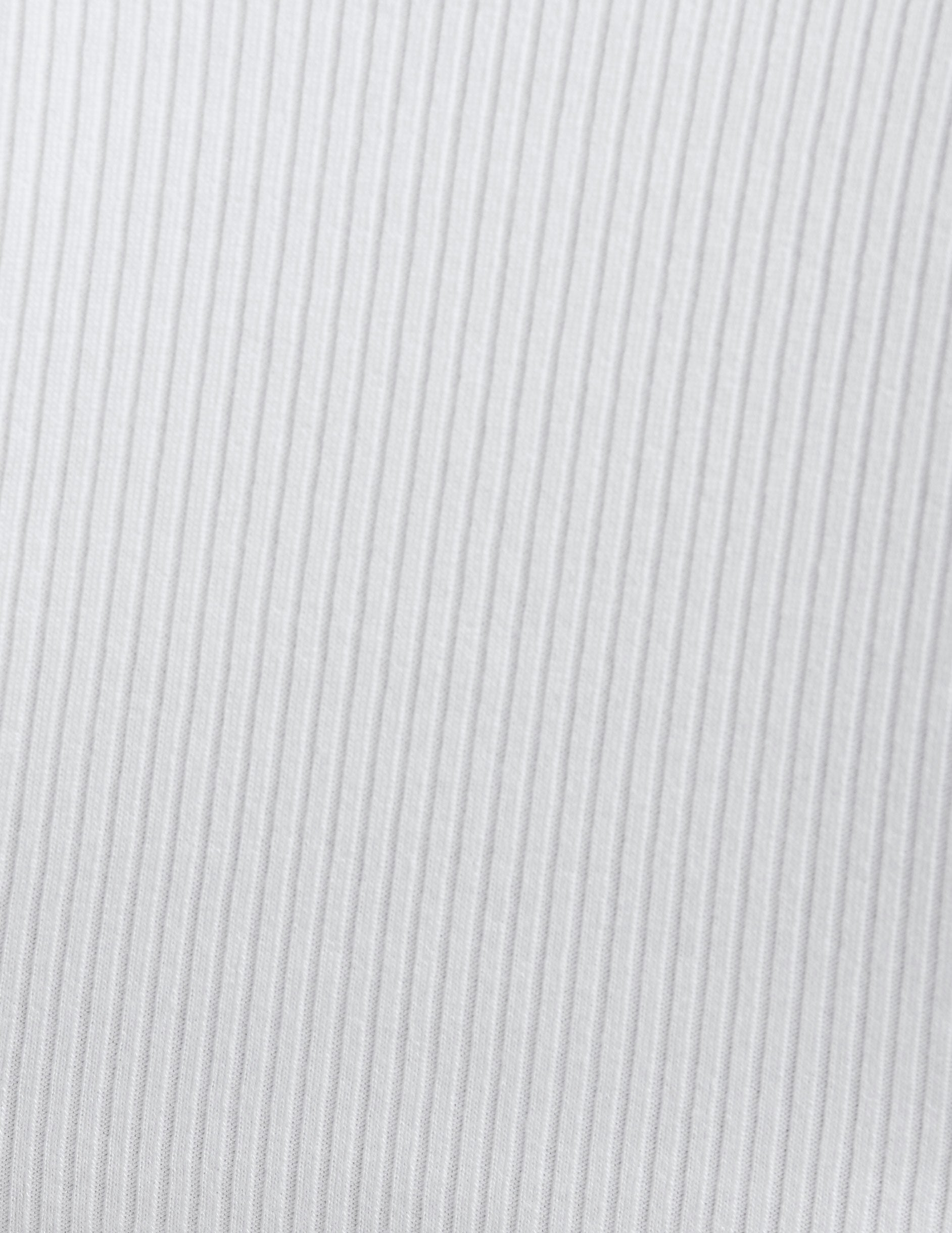 Women's Ribbed High Neck Cropped Tee, Soft Fitted Silhouette Top White