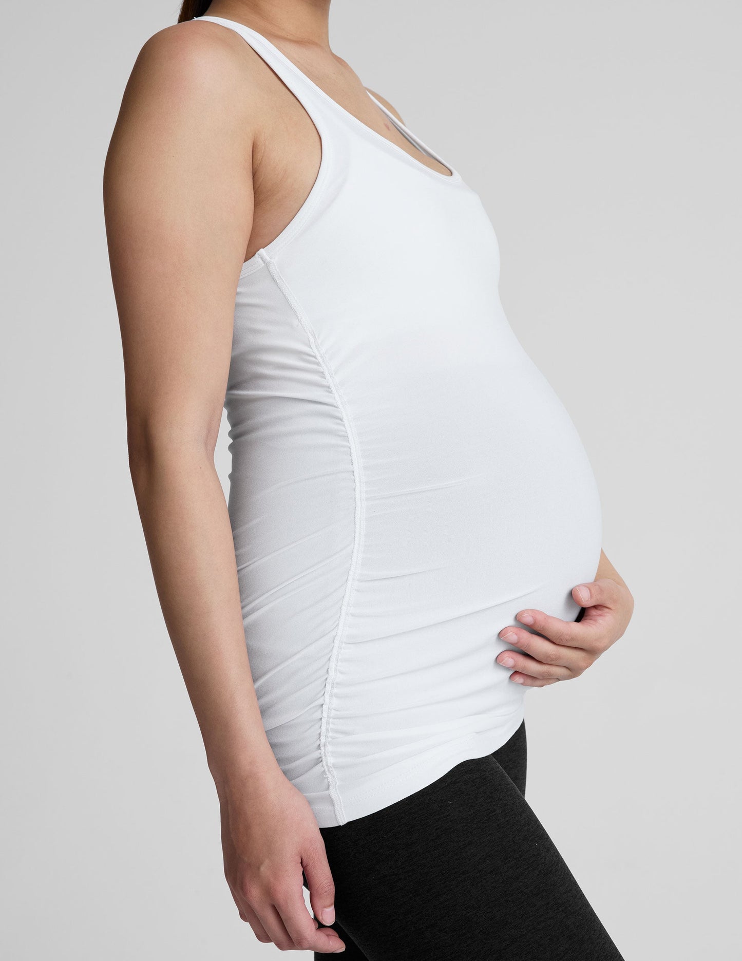 Lightweight Featherweight Racerback Maternity Tank for Active Pregnancy Comfort