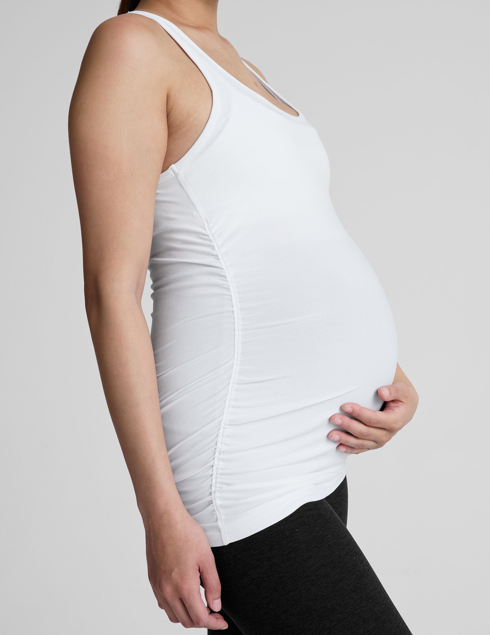 Lightweight Featherweight Racerback Maternity Tank for Active Pregnancy Comfort