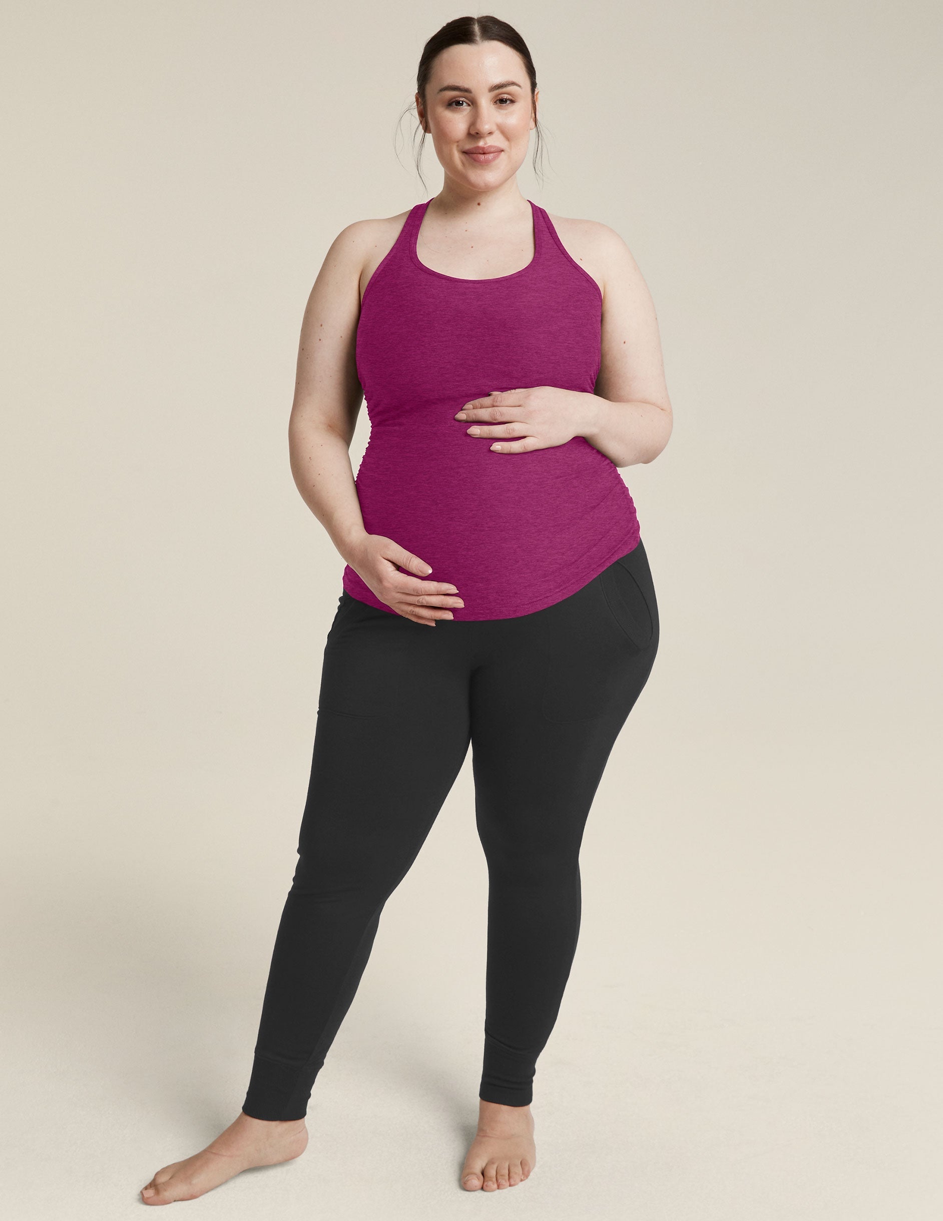 Featherweight Soft Stretch Maternity Racerback Tank Top for Pregnancy & Beyond