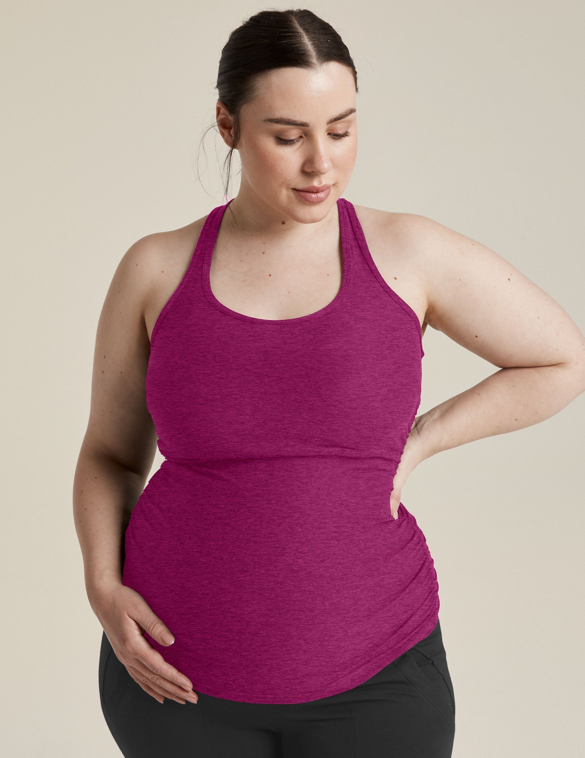 Featherweight Soft Stretch Maternity Racerback Tank Top for Pregnancy & Beyond