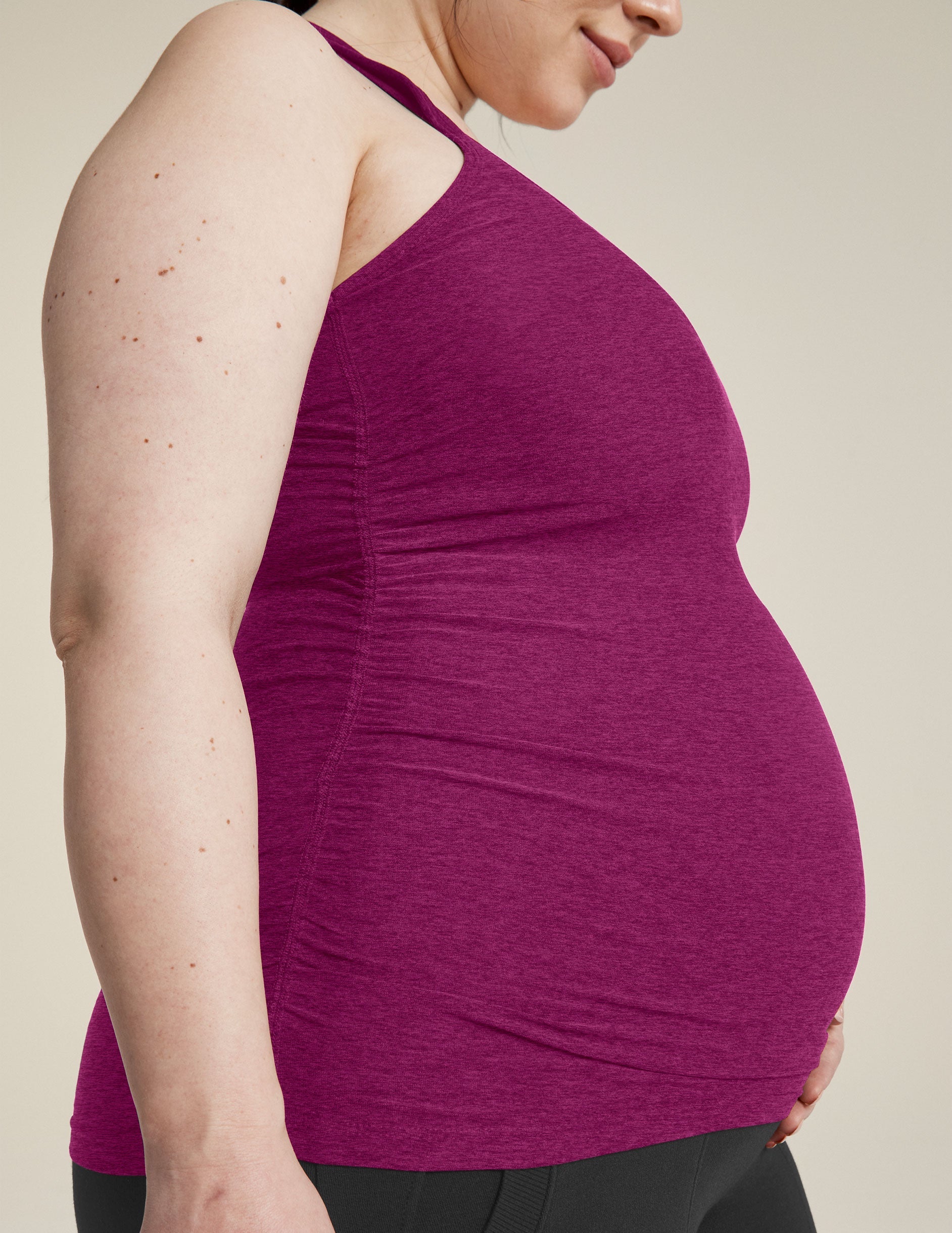 Featherweight Soft Stretch Maternity Racerback Tank Top for Pregnancy & Beyond