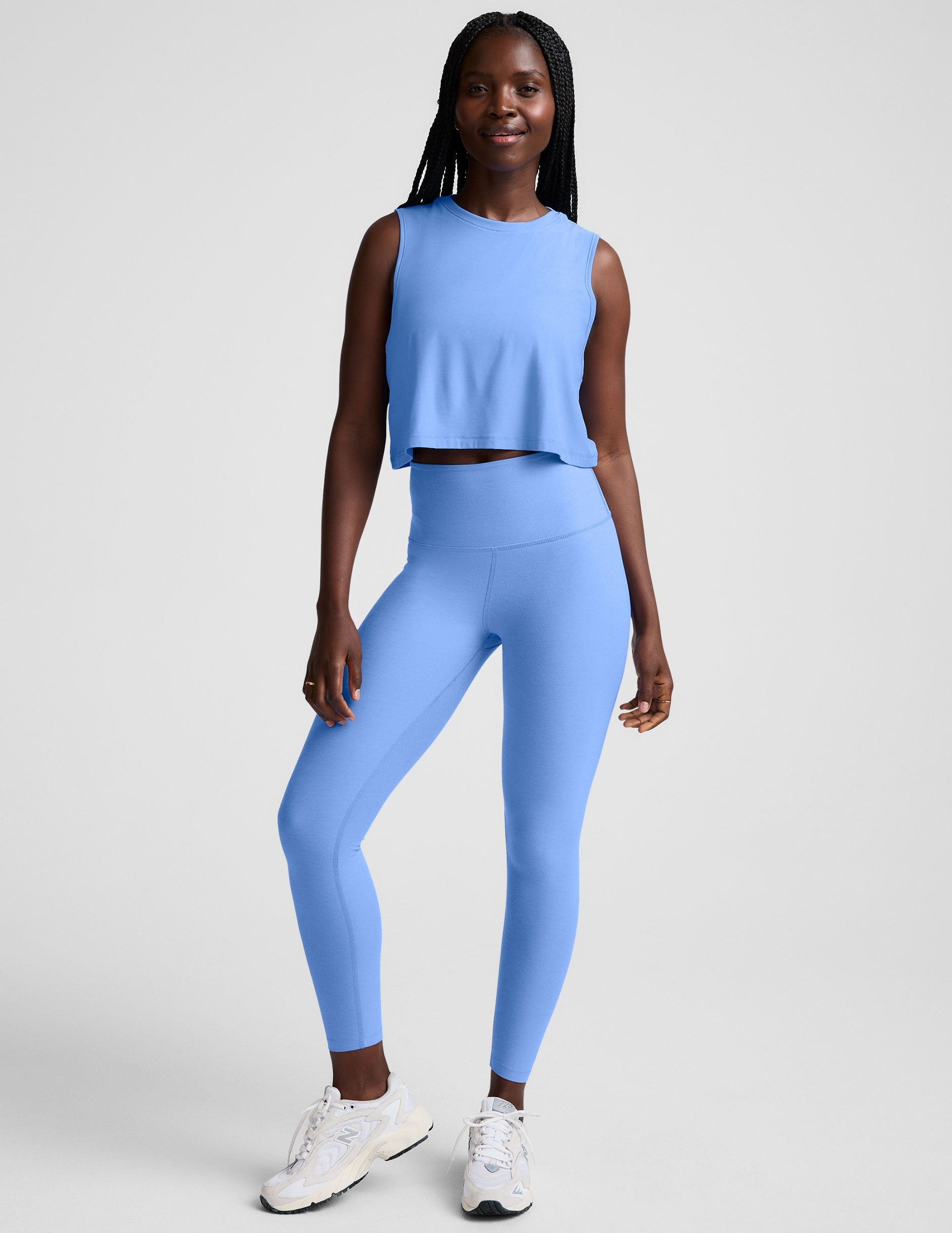 Featherweight Minimal Cropped Tank Top: Moisture-Wicking, Relaxed Fit, Ultra-Light Comfort