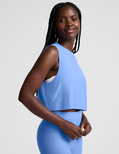 Featherweight Minimal Cropped Tank Top: Moisture-Wicking, Relaxed Fit, Ultra-Light Comfort