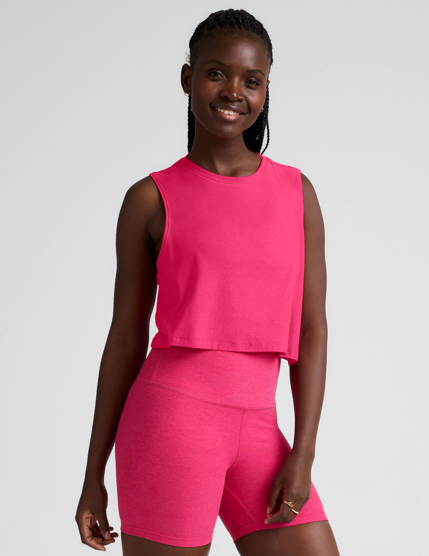 Beyond Yoga Featherweight Minimal Cropped Tank Top: Light, Moisture-Wicking, Relaxed Fit