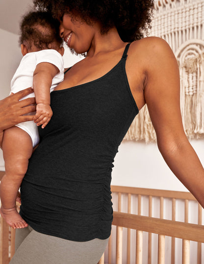 Ultra-Soft Featherweight Nursing Cami: Supportive, Easy Access, Built-In Shelf Bra Comfort