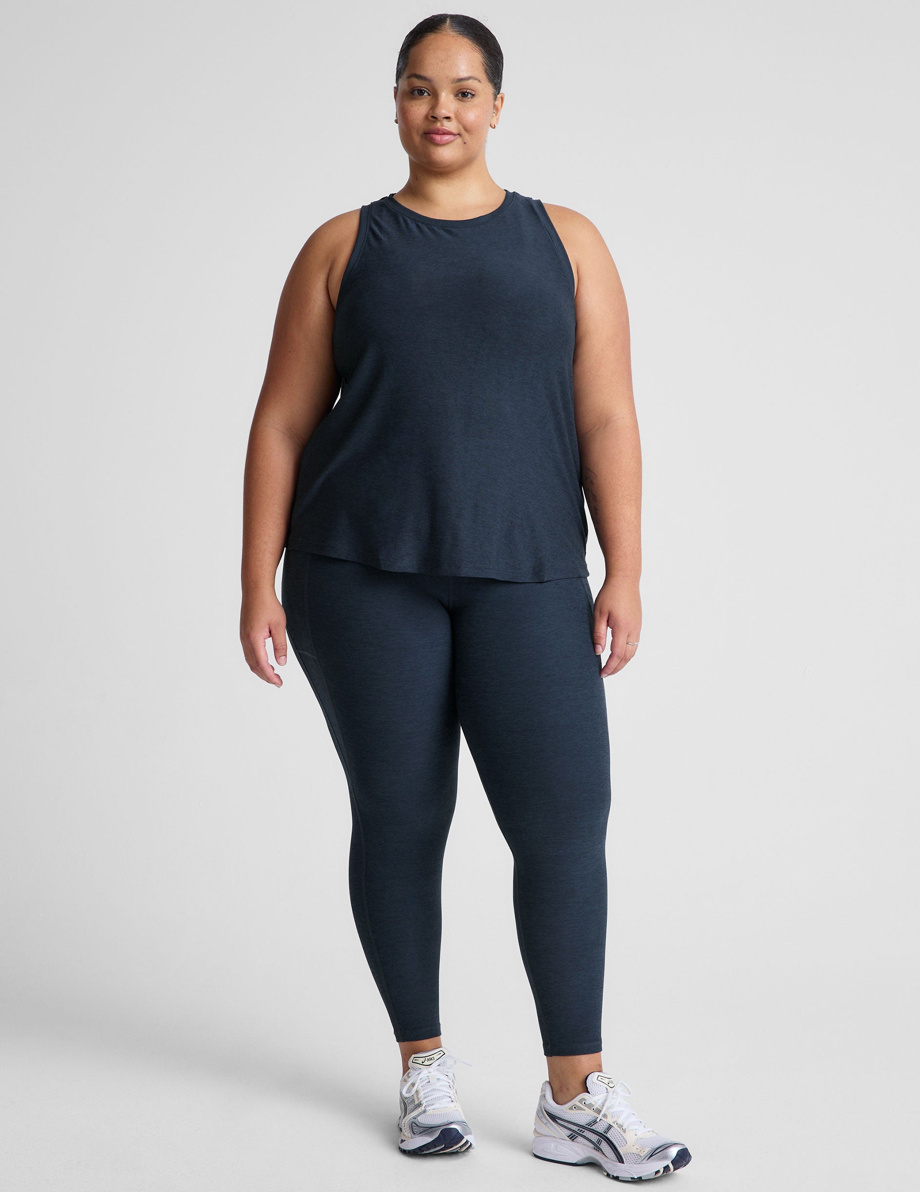 Ultra-Soft Featherweight Rebalance Tank Top: Relaxed Fit, High Neck Activewear